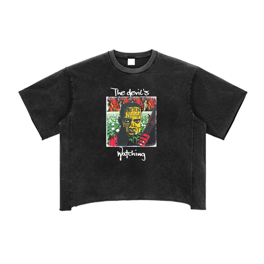 Raw Edge Snow Washed Boxy T-Shirt